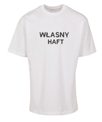 T-shirt oversize z własnym haftem