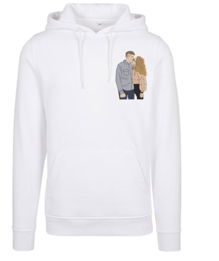 Bluza z kapturem z haftem postaci