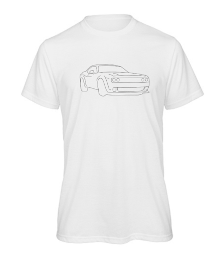 T-shirt z haftem samochodu