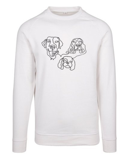 Bluza bez kaptura z haftem Twojego zwierzaka- kontur