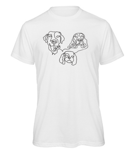 T-shirt z haftem Twojego pupila- kontur