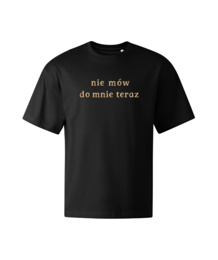 T-shirt z haftem 3D "Nie mów..."